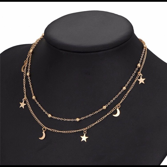 Moon Stars Choker Necklace - Picture 4 of 6